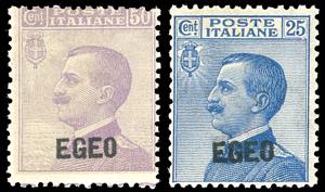 1912 - 25 cent. e 50 cent. soprastampati ... 