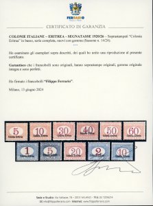 SEGNATASSE 1920/26 - Soprastampati ... 