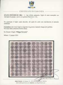 1864 - 1/2 baj violetto grigiastro ... 