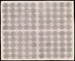 1864 - 1/2 baj violetto grigiastro (1A), ... 