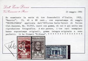 1922 - Mazzini soprastampati, ... 