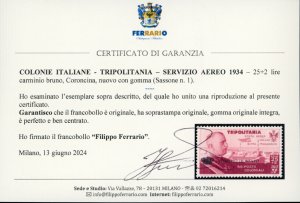 SERVIZIO AEREO 1934 - 25 + 2 lire ... 