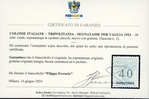 SEGNATASSE VAGLIA 1924 - ... 