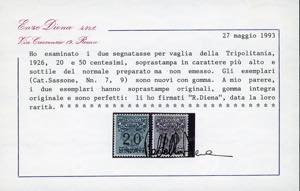 SEGNATASSE VAGLIA 1926 - 20 cent., ... 