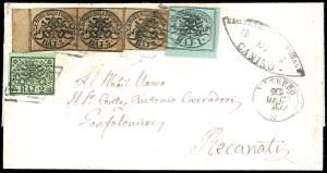 1857 - 1 baj verde grigiastro, angolo di ... 