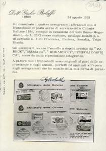 SERVIZIO AEREO 1934 - 25 + 2 lire ... 