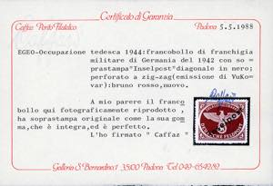 OCCUPAZIONE TEDESCA EGEO 1944 - ... 