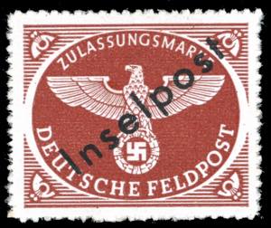 OCCUPAZIONE TEDESCA EGEO 1944 - Bruno rosso, ... 