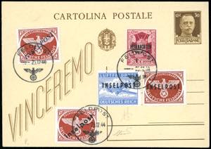 OCCUPAZIONE TEDESCA EGEO 1944 - Cartolina ... 