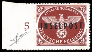 OCCUPAZIONE TEDESCA EGEO 1944 - Bruno rosso, ... 