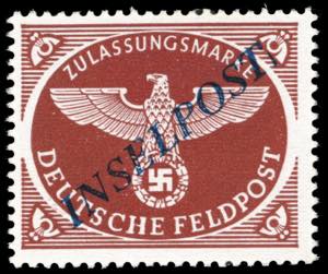 OCCUPAZIONE TEDESCA EGEO 1944 - Bruno rosso, ... 