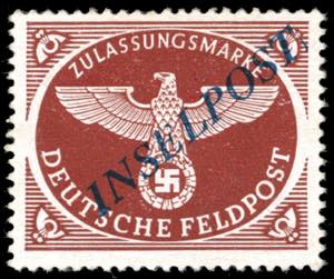 OCCUPAZIONE TEDESCA EGEO 1944 - Bruno rosso, ... 