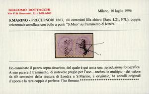PRECURSORI 1863 - 60 cent. De La ... 
