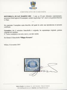 1892 - 5 cent. su 10 cent. ... 