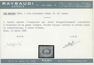 1894/99 - Cifra e Stemma, serie ... 