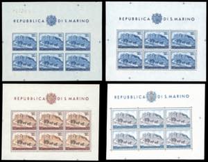 1949/51 - UPU, i quattro foglietti (8/11), ... 