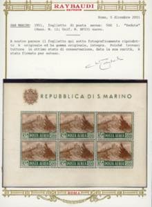 1951 - 500 lire Veduta, foglietto ... 