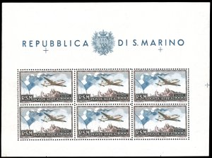 1951 - 1.000 lire Bandierone, foglietto ... 