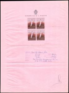 1955 - 250 lire Ginnasta, foglietto (17), ... 