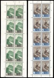 1949 - 100 e 200 lire Paesaggi, minifogli di ... 