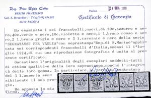 1924 - 3 lire soprastampato (6), ... 