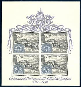 FOGLIETTI 1952 - Centenario francobollo ... 