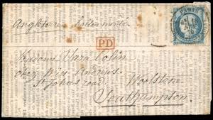 FRANCIA POSTA AEREA 1870 - 20 cent. Cerere ... 