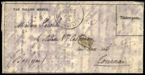 FRANCIA POSTA AEREA 1870 - LETTRE-JOURNAL ... 