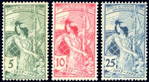 SVIZZERA 1900 - UPU, incisione fine, serie ... 