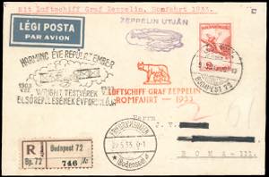 UNGHERIA POSTA AEREA 1933 - 2 p. Mercurio ... 