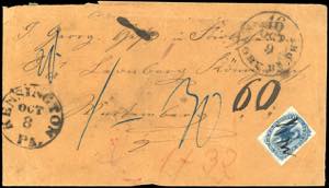 STATI UNITI-CARRIER STAMP 1851 - 1 cent. ... 