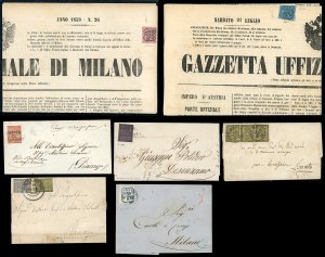PARMA 1852/1859 - Cinque lettere e due ... 