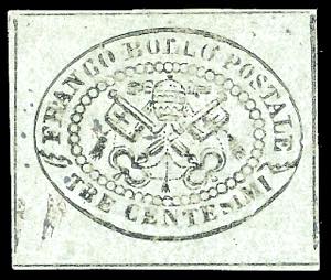 1867 - 3 cent. grigio (15), nuovo, gomma ... 