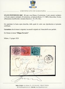 1869 - 80 cent. rosa lillaceo, II ... 