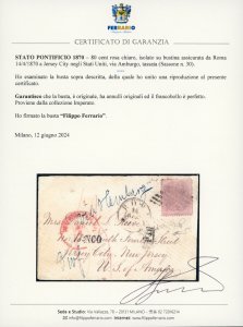 1870 - 80 cent. rosa chiaro (30), ... 