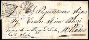 1855 - 8 baj bianco, falso per posta di ... 