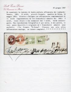 INTERI POSTALI 1861 - 10 soldi ... 