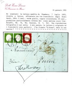 1855 - 5 cent. verde giallo, ... 