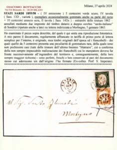 1863 - 5 cent. verde scuro, ... 