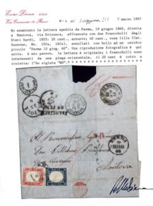 1860 - 40 cent. rosa lilla, fresco ... 