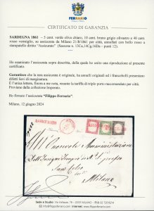 1861 - 5 cent. verde oliva chiaro, ... 