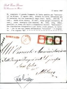 1861 - 5 cent. verde oliva chiaro, ... 