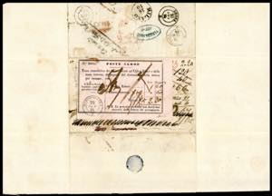 1854 - Lettera non affrancata da ... 