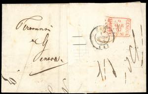 1857 - Lettera non affrancata da ... 