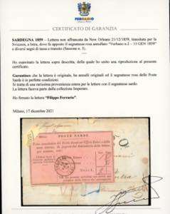 1859 - Lettera non affrancata da ... 