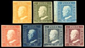 1859 - Lemissione completa dei 7 valori ... 