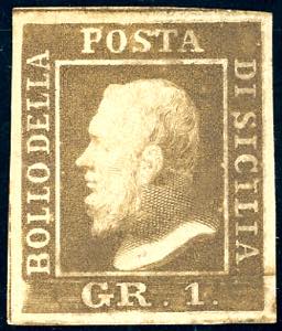 1859 - 1 grano bruno ruggine, I tavola, I ... 