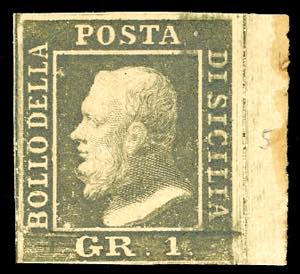 1859 - 1 grano verde oliva scuro, III ... 