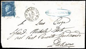 1859 - 2 grana azzurro, III tavola (8), ... 