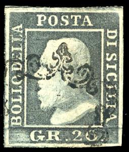 1859 - 20 grana grigio ardesia (13), ... 